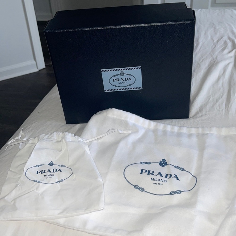 Prada Box with a small and a medium Dust bag
